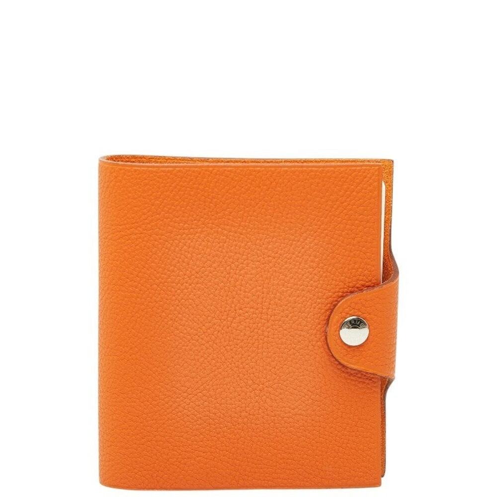 Hermes Togo Ulysse Mini Agenda Cover with Refill Orange